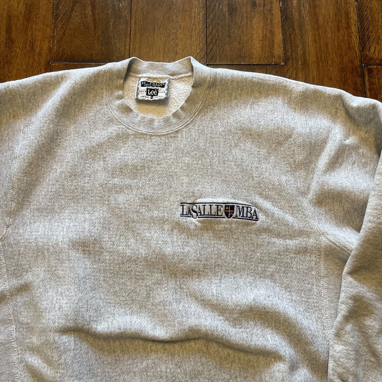 Lee Vtg Lee Sweatshirt M La Salle MBA Crewneck Pullover USA 90s Size US M / EU 48-50 / 2 - 3 Thumbnail