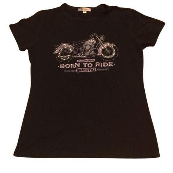 Other Bejeweled motorcycle Stone Jeweled Shirt Size ONE SIZE - 5 Thumbnail