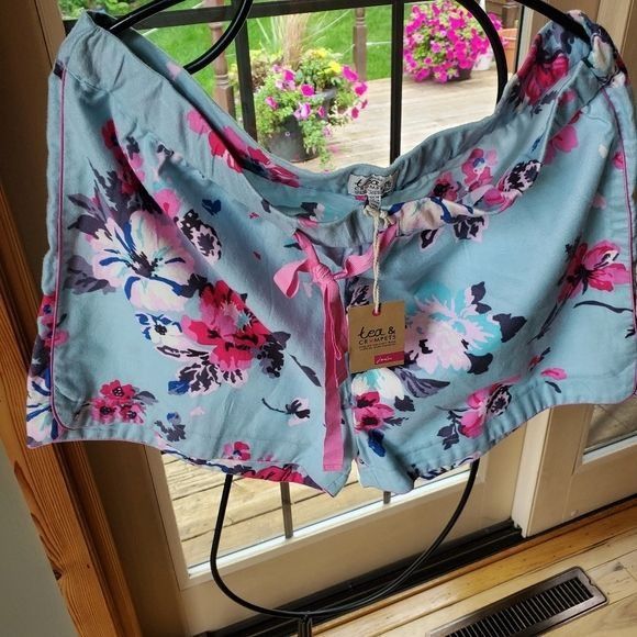 Vintage Joules Tea & Crumpets Soft Flannel Floral Cinched Sz. 14 Sho Size 36" / US 14 / IT 50 - 2 Thumbnail