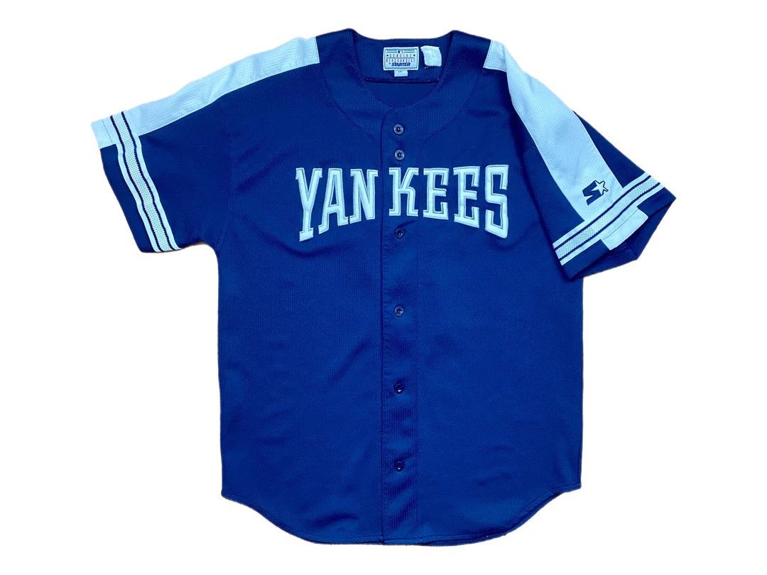 image of Mlb x New York Yankees Vintage New York Yankees Derek Jeter Starter Baseball Jersey in Navy/White (