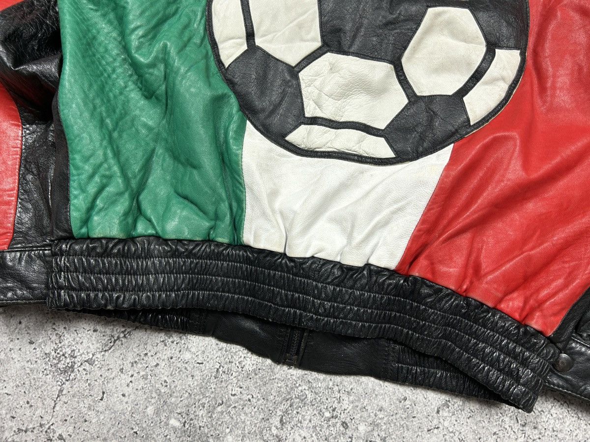 Mexicana × Vintage 1996 Mexico World Cup Usa Leather Jacket Size US L / EU 52-54 / 3 - 15 Thumbnail
