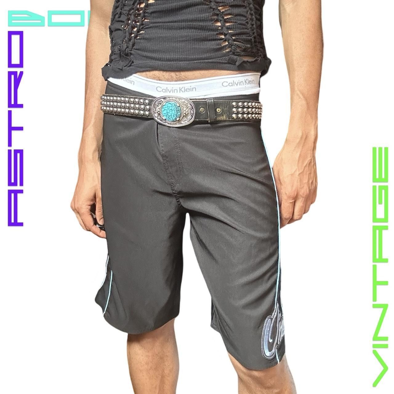 O'Neill O'Neill Black & Baby Blue Y2K Swim Board Shorts - 32" Size US 32 / EU 48 - 1 Thumbnail