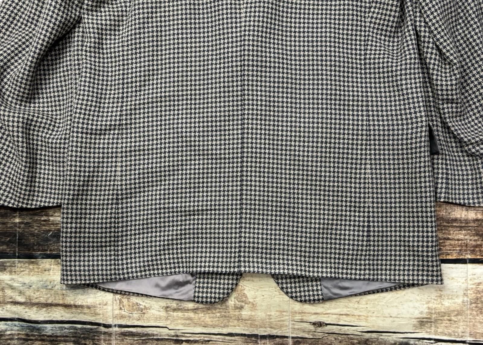 Bloomingdale's Bloomingdales Blazer Jacket Men IT 52 US 42 Wool Houndstooth Size 42R - 7 Thumbnail