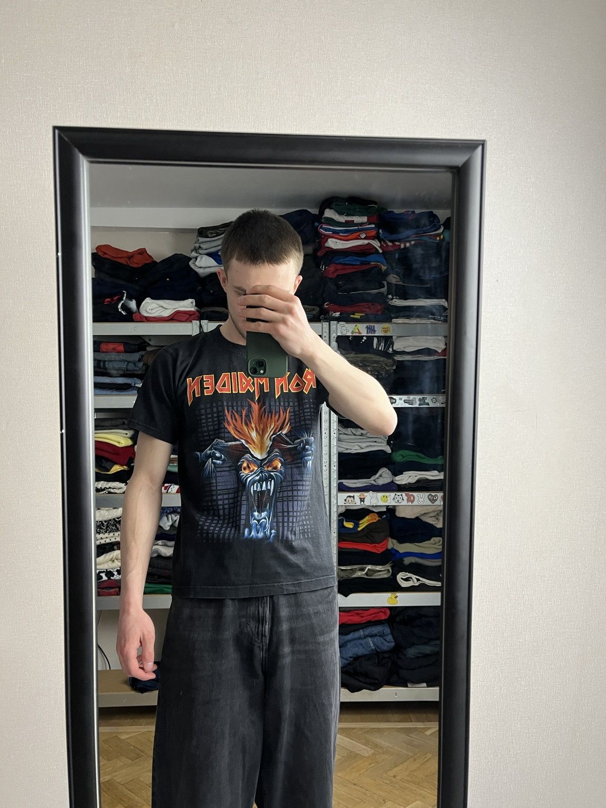 Band Tees × Iron Maiden Crazy Iron Maiden Overprint Double Sided Rock T Shirt Y2k Size US M / EU 48-50 / 2 - 2 Thumbnail