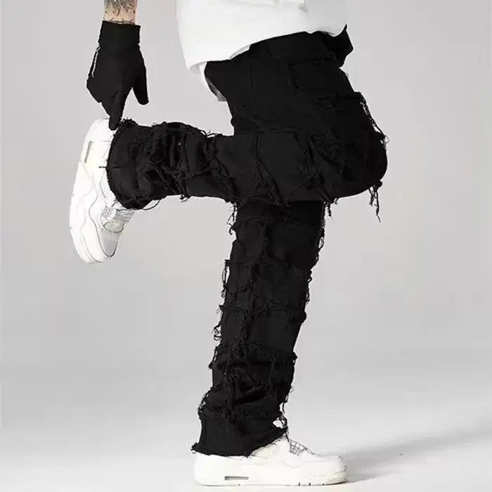 Japanese Brand Black Color Straight Y2K Grunge Jeans Pants Size US 30 / EU 46 - 5 Thumbnail
