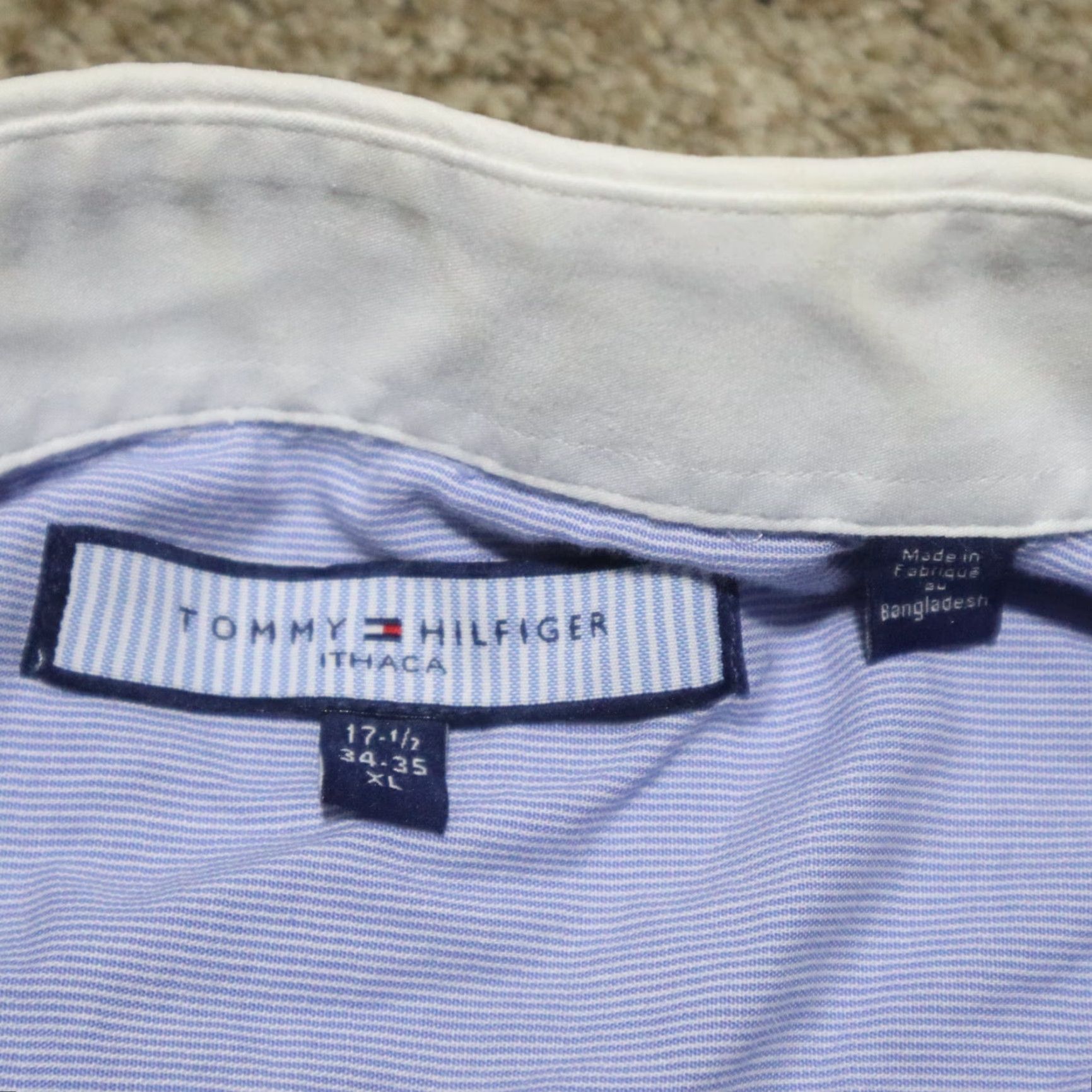 Tommy Hilfiger Tommy Hilfiger Blue Shirt Button-Down Regular Fit Long Sleeve XL Men Size US XL / EU 56 / 4 - 3 Thumbnail