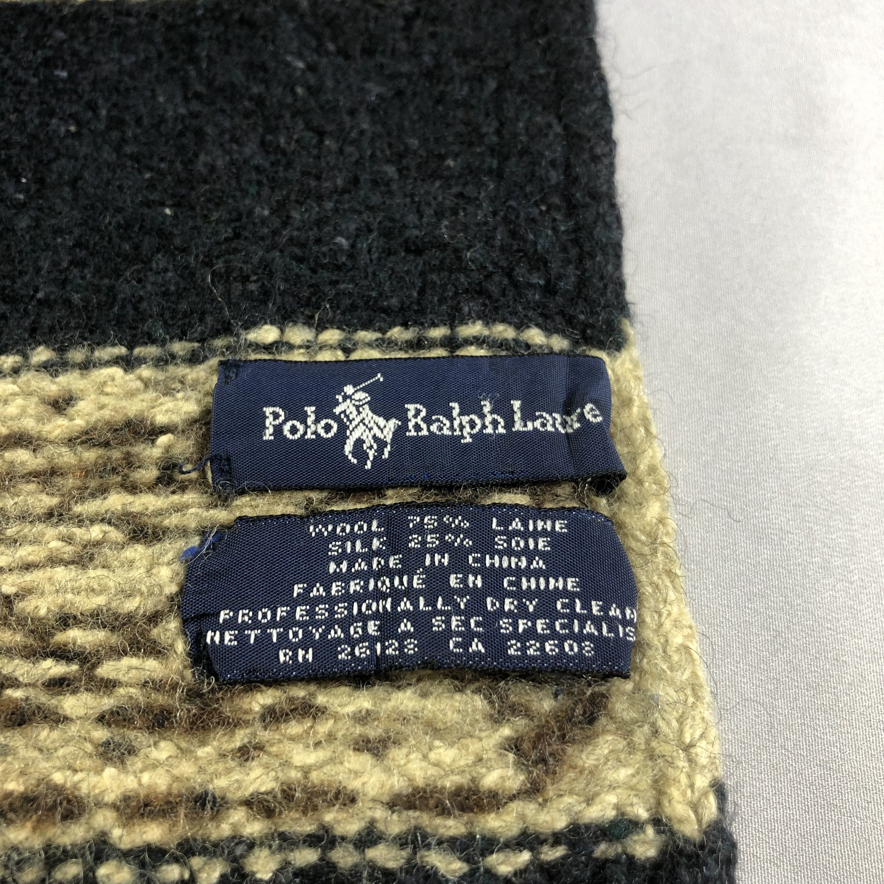 Polo Ralph Lauren Polo Ralph Lauren Native Design Wool Scarf Muffler V1511 Size ONE SIZE - 4 Thumbnail