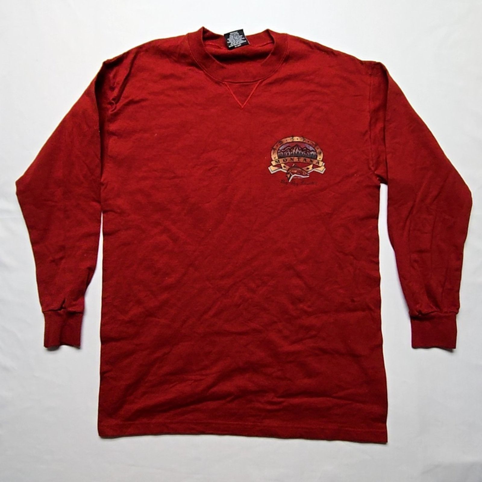 Vintage Vintage Montana Big Sky Country T-shirt Red L Tee Size US L / EU 52-54 / 3 - 1 Thumbnail