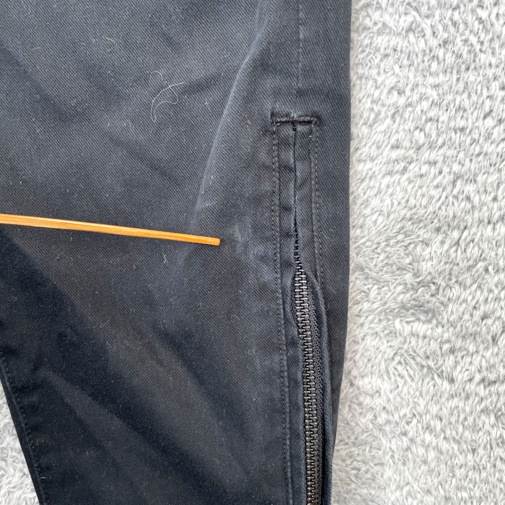 Vintage KOJIMA Pants Mens XL Black Cotton Stretch Ankle Zip GU Casual Workwear 36 in Waist Size US 36 / EU 52 - 4 Thumbnail
