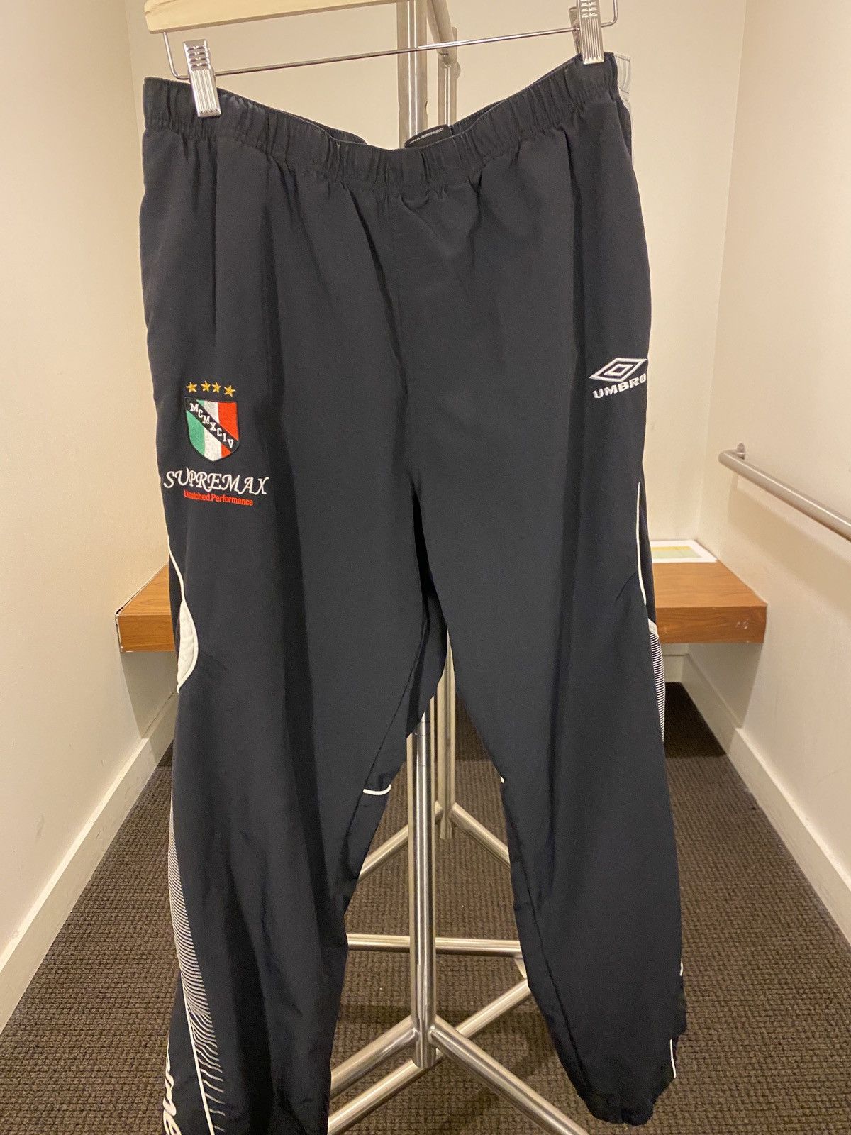 image of Supreme x Umbro Supremax Track Pants XL in Black, Men's (Size 36)