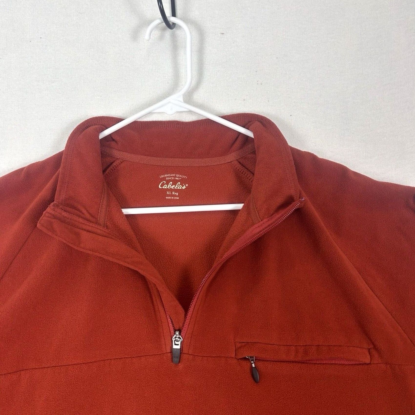 Vintage Cabela's 1/4 Zip Fleece Pullover Mens XL Orange Outdoor Hiking Logo Sweatshirt Sweater Acti... Size US XL / EU 56 / 4 - 2 Thumbnail