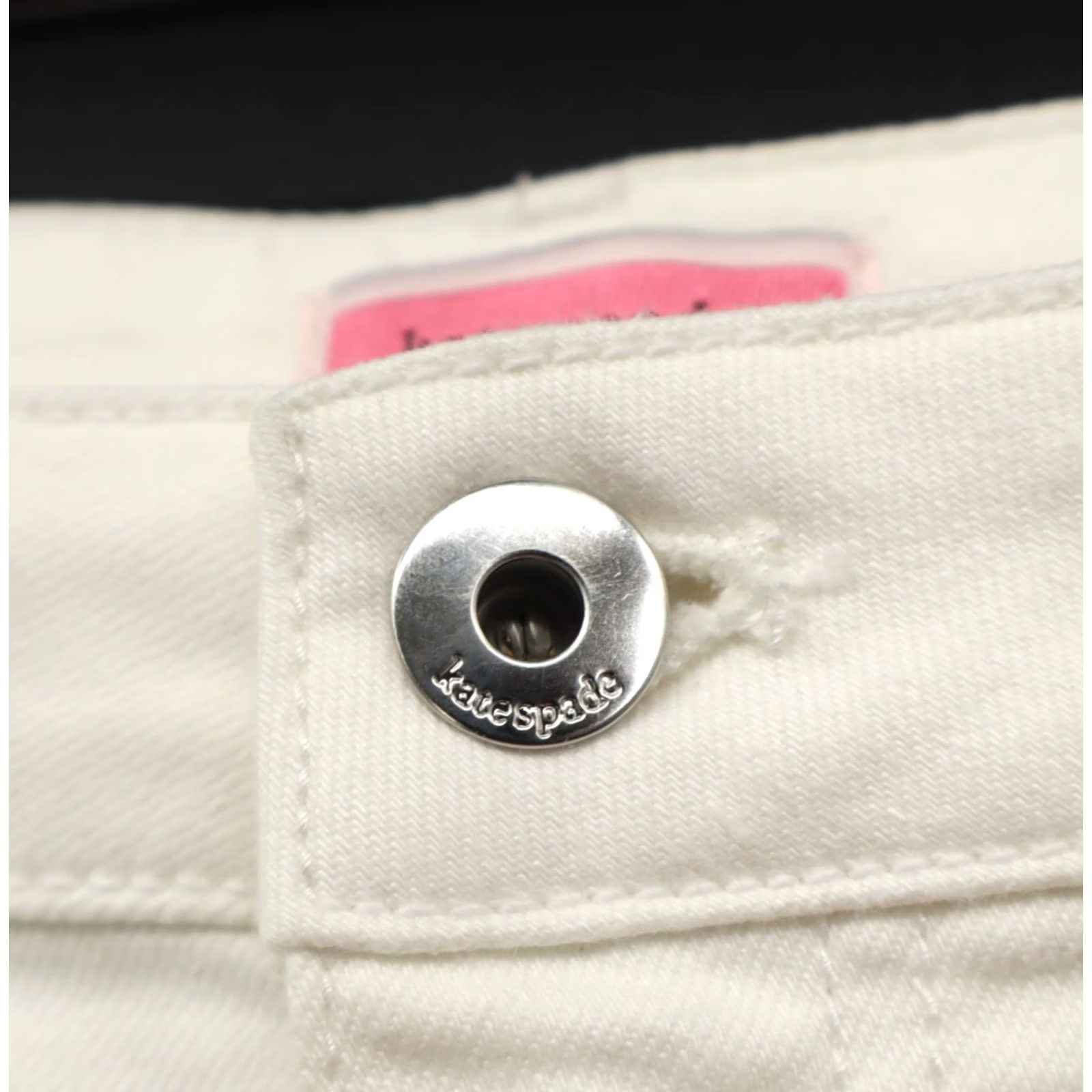 Denime Kate Spade Women's Jeans Straight White 30 Regular 26 Inseam Cotton Elastane 5-Pocket Denim Pants Vintage No Size 30" / US 8 / IT 44 - 5 Thumbnail