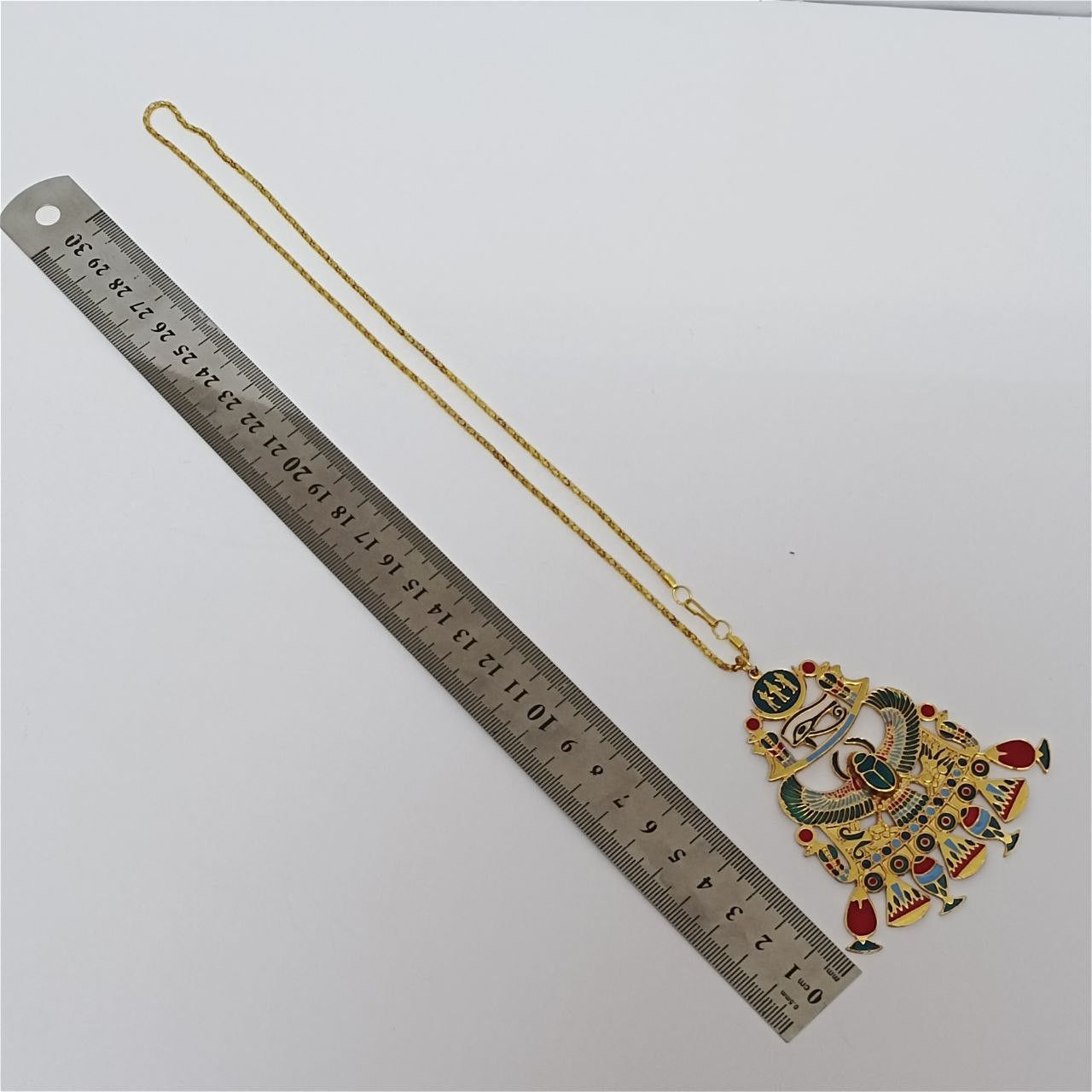 Other Egyptian Scarab Pendant – Gold Plated, Enamel Inlay Size ONE SIZE - 8 Thumbnail