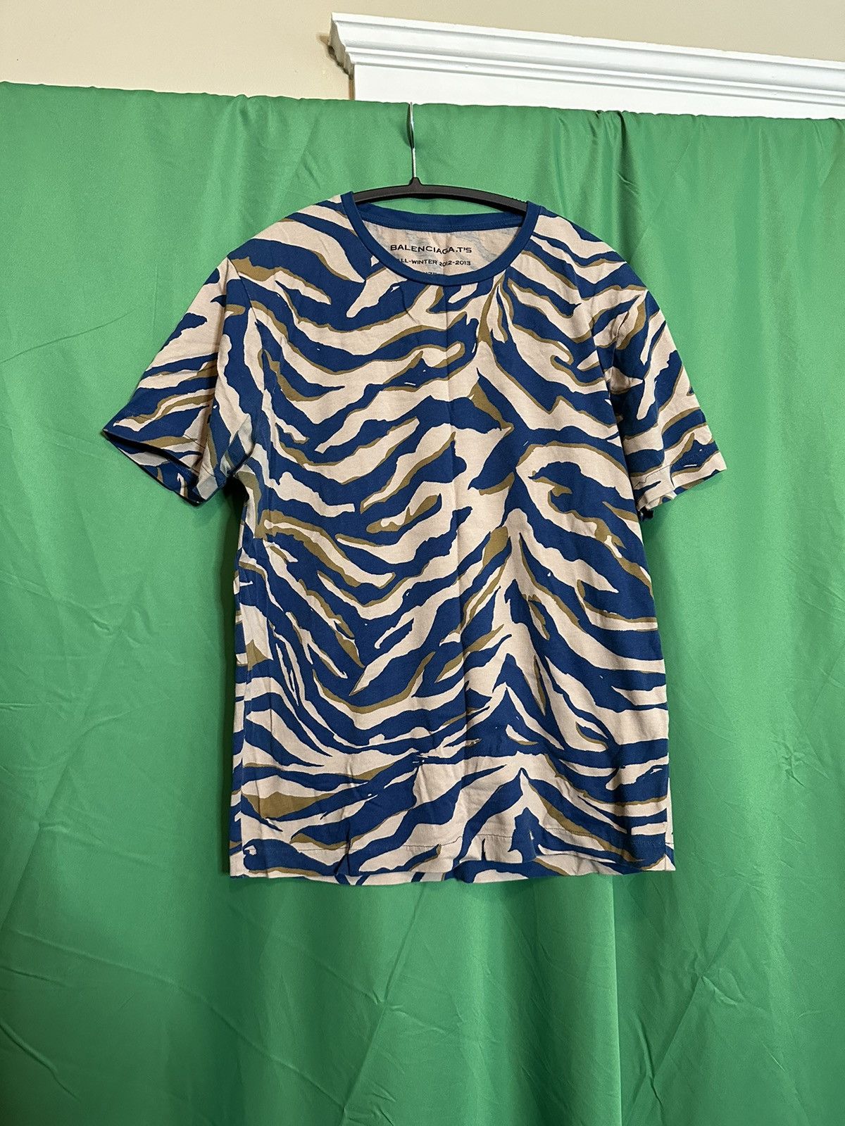 Balenciaga BALENCIAGA blue tiger print animal patterned t shirt Grailed