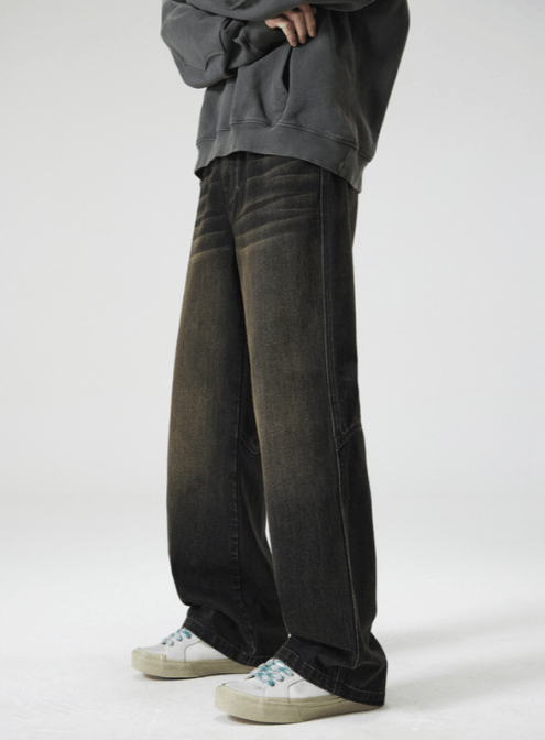 Japanese Brand × Jean American street loose straight retro washed trendy jeans Size US 32 / EU 48 - 2 Thumbnail
