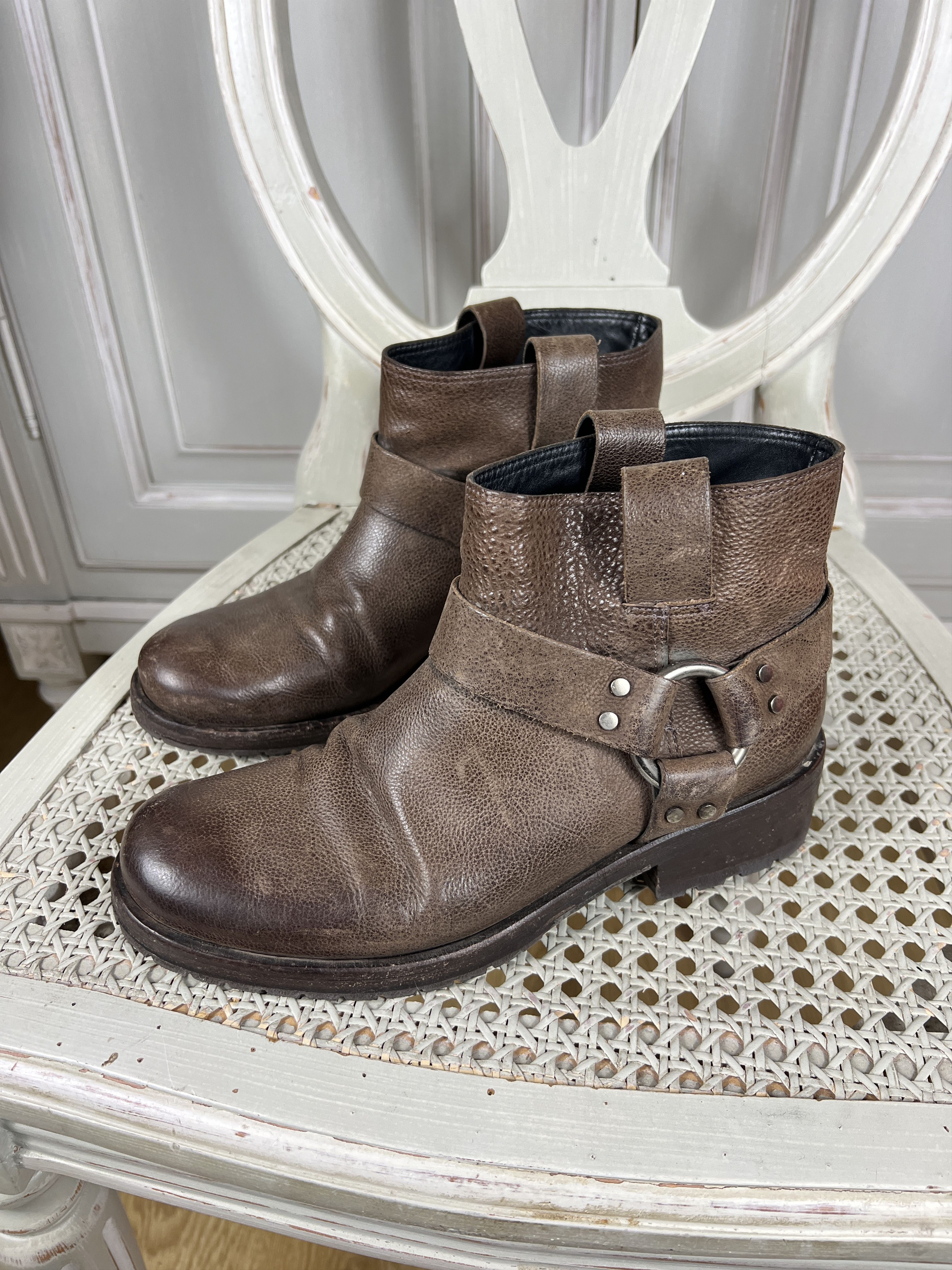 Allsaints allasaints moto boots brown Size US 7.5 / IT 37.5 - 4 Thumbnail