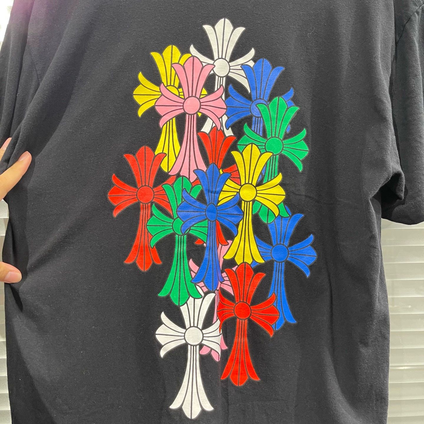 Chrome Hearts Chrome Hearts Black Cross SS Rainbow Phantom L 99N Size US L / EU 52-54 / 3 - 6 Thumbnail