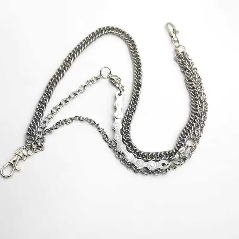 Jewelry Pocket Chain Skull Punk Rock Gothic Silver Wallet Chrome Size ONE SIZE - 3 Thumbnail