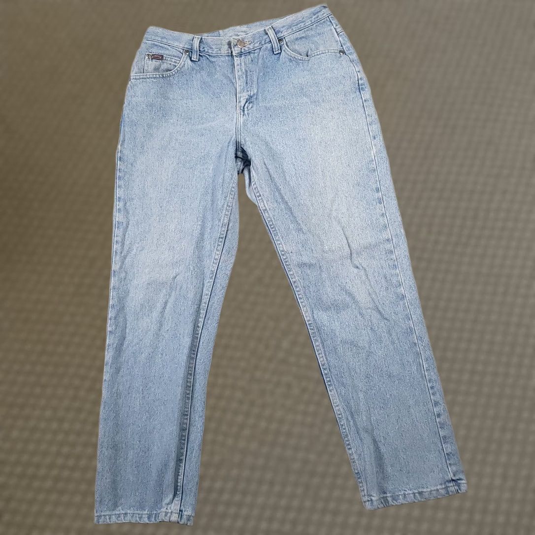 Lee Vtg Lee Riders Jeans Women's 12P Petite Classic Fit Denim Tapered Leg Light Wash Jeans Size 34" / US 12 / IT 48 - 1 Thumbnail