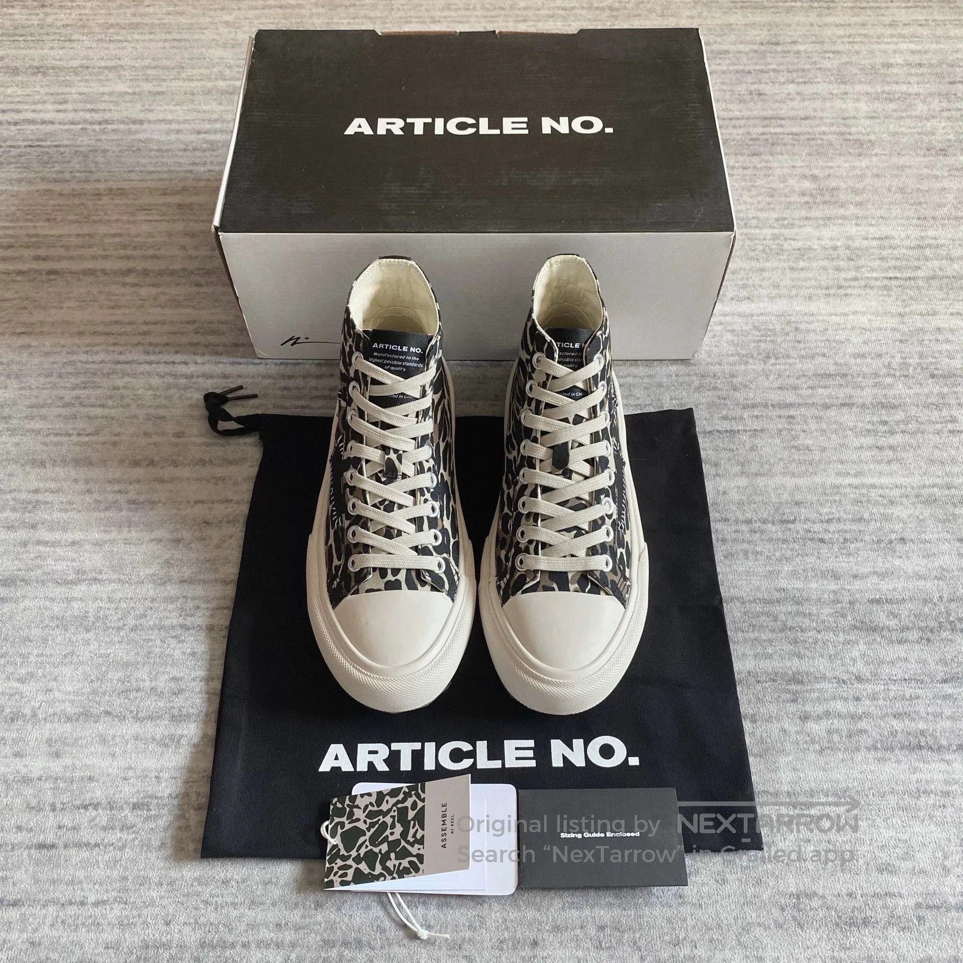 SUPREMEBEING leopard print mid-top canvas sneakers. Size US 8.5 / EU 41-42 - 1 Thumbnail