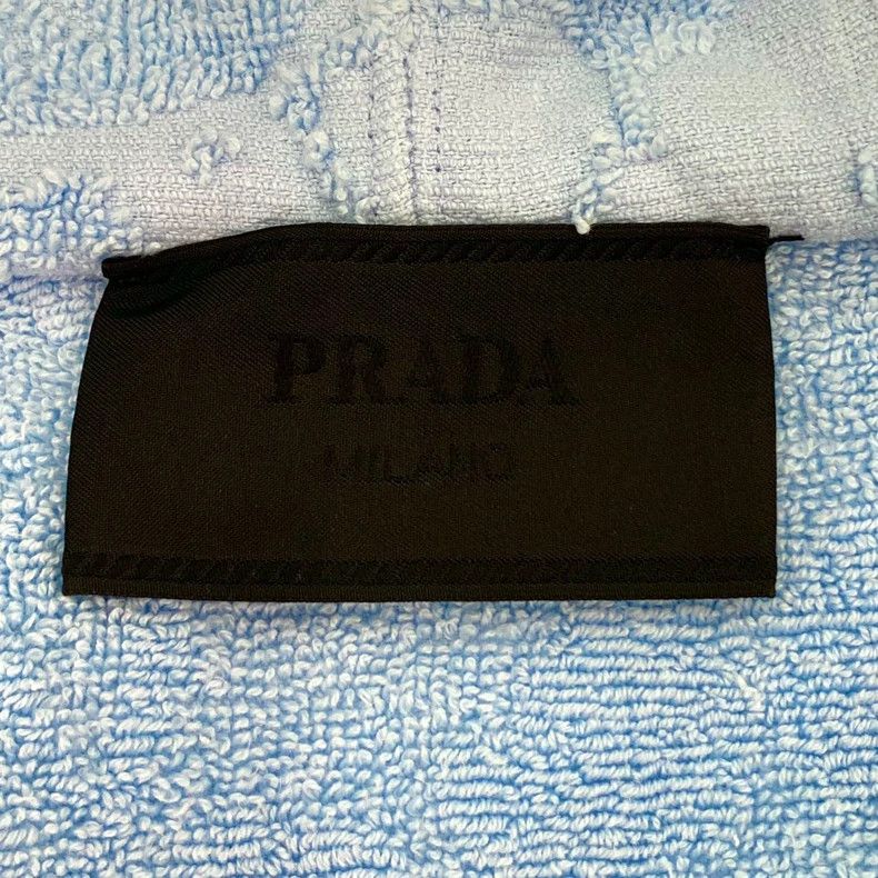 Prada Prada Blue full-print floral logo printed hooded drawstring Size US S / EU 44-46 / 1 - 6 Thumbnail