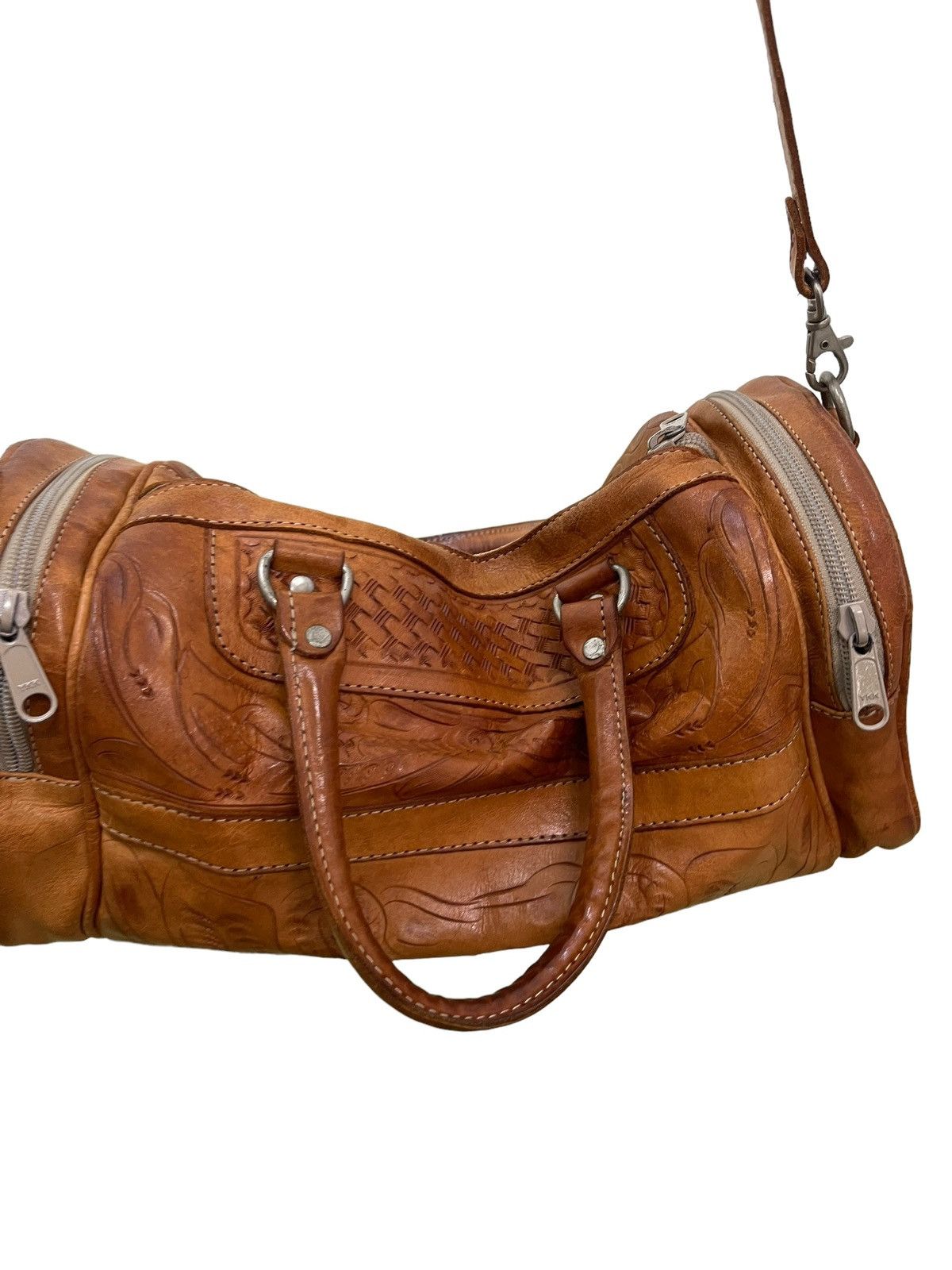 Genuine Leather Full Leather Boston Bag Vintage LL Artworks 2🟩 Size ONE SIZE - 8 Thumbnail