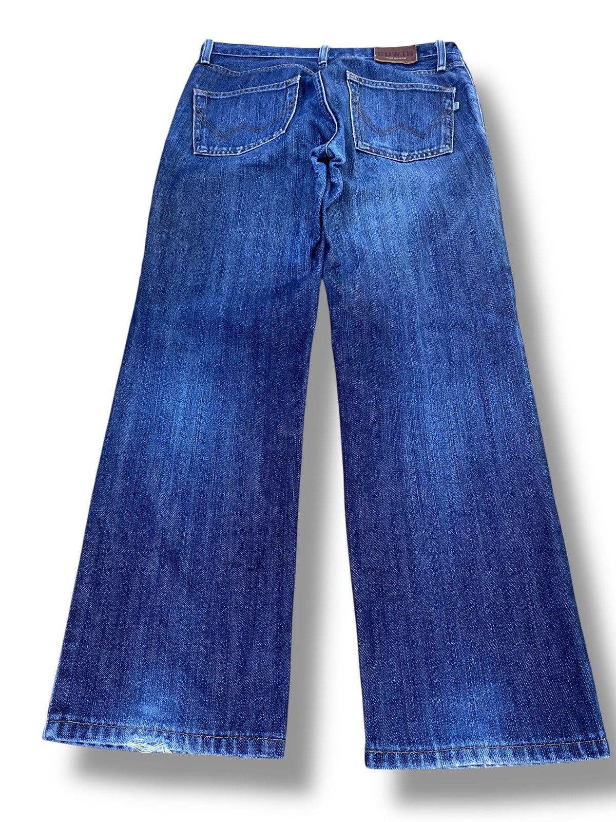 Edwin Edwin Whiskers Dark Blue Wash Style Loose Jeans Size US 30 / EU 46 - 3 Thumbnail