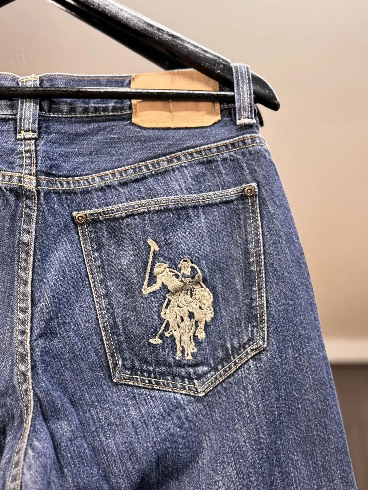 Polo Ralph Lauren 👉 Vintage Polo Ralph Lauren Jeans Denim Baggy Pants Armani Size US 32 / EU 48 - 8 Thumbnail
