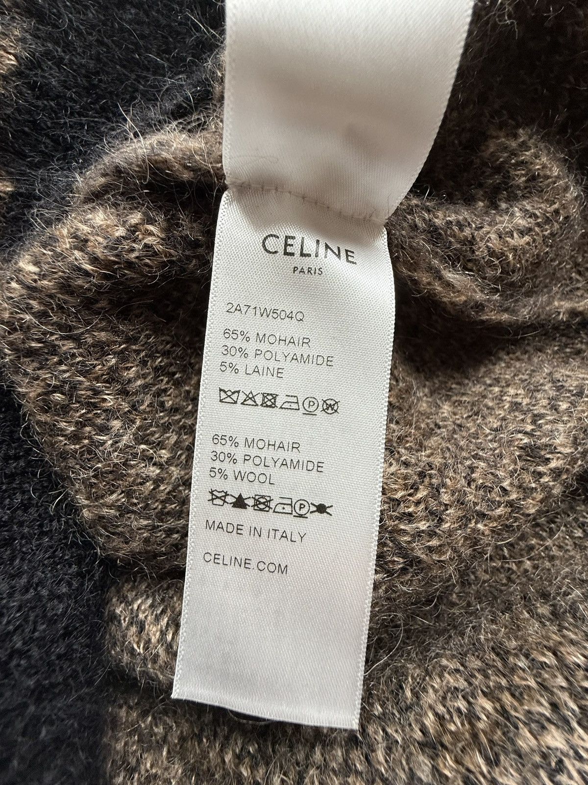 Celine FW22 Celine studded logo sweater Hedi Slimane grail leopard Size US M / EU 48-50 / 2 - 17 Thumbnail