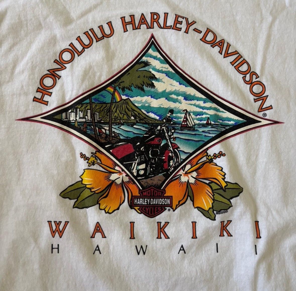 Harley Davidson Rare Vintage 1999 Harley Davidson Hawaii Tee Size US L / EU 52-54 / 3 - 4 Thumbnail