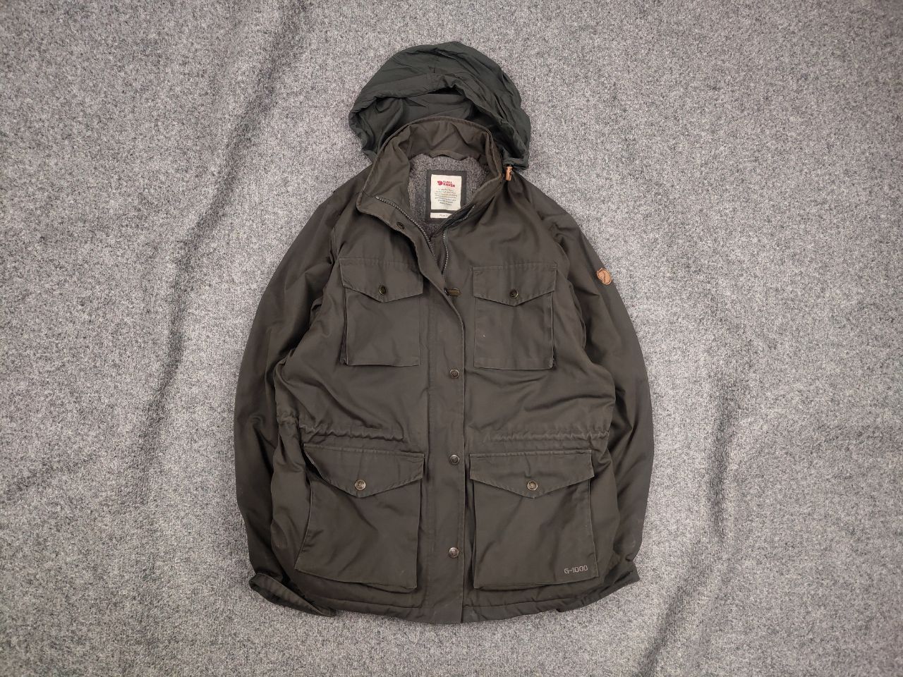 Fjallraven insulated winter G1000 Olive Pocket hoodie Jacket