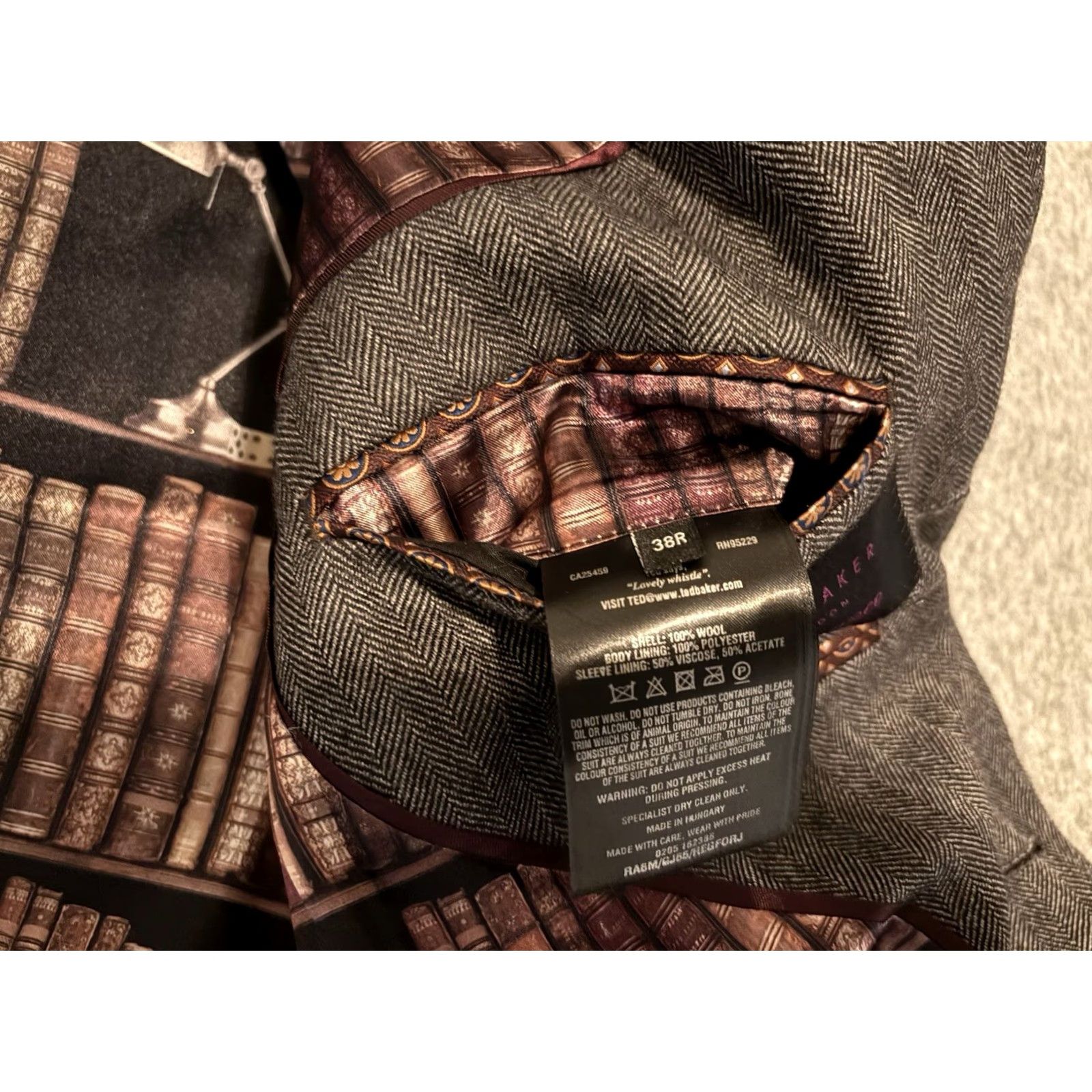 Ted Baker VINTAGE Ted Baker London Endurance Gray Wool Blazer Jacket Sport Coat Mens 38R Size 38R - 6 Thumbnail