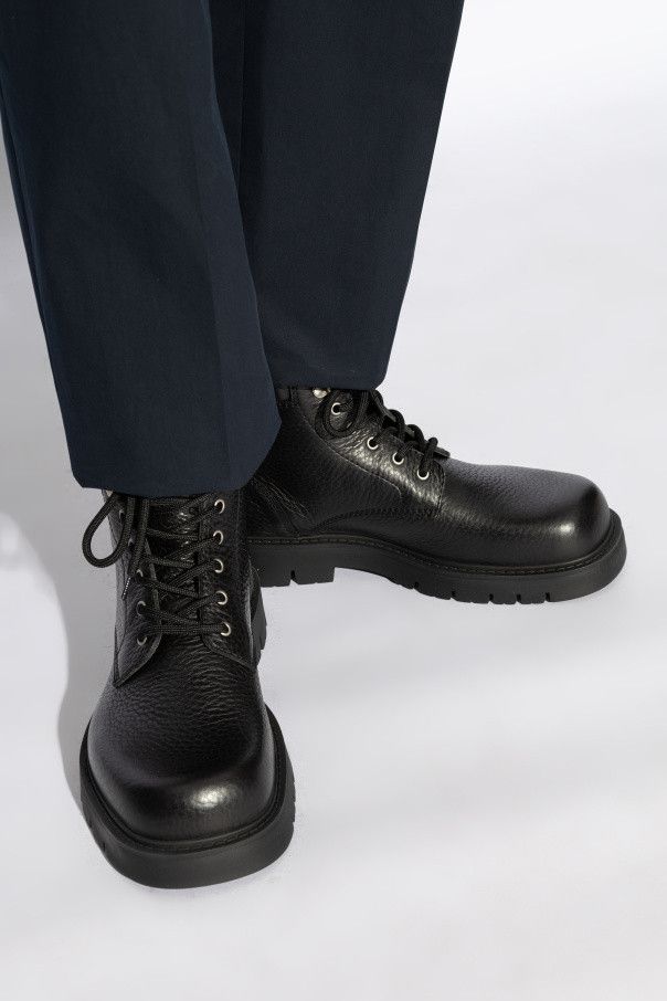 Bottega Veneta o1loc1c0426 796451 Haddock Lace-Up Ankle Boots in Black Size US 12 / EU 45 - 2 Thumbnail