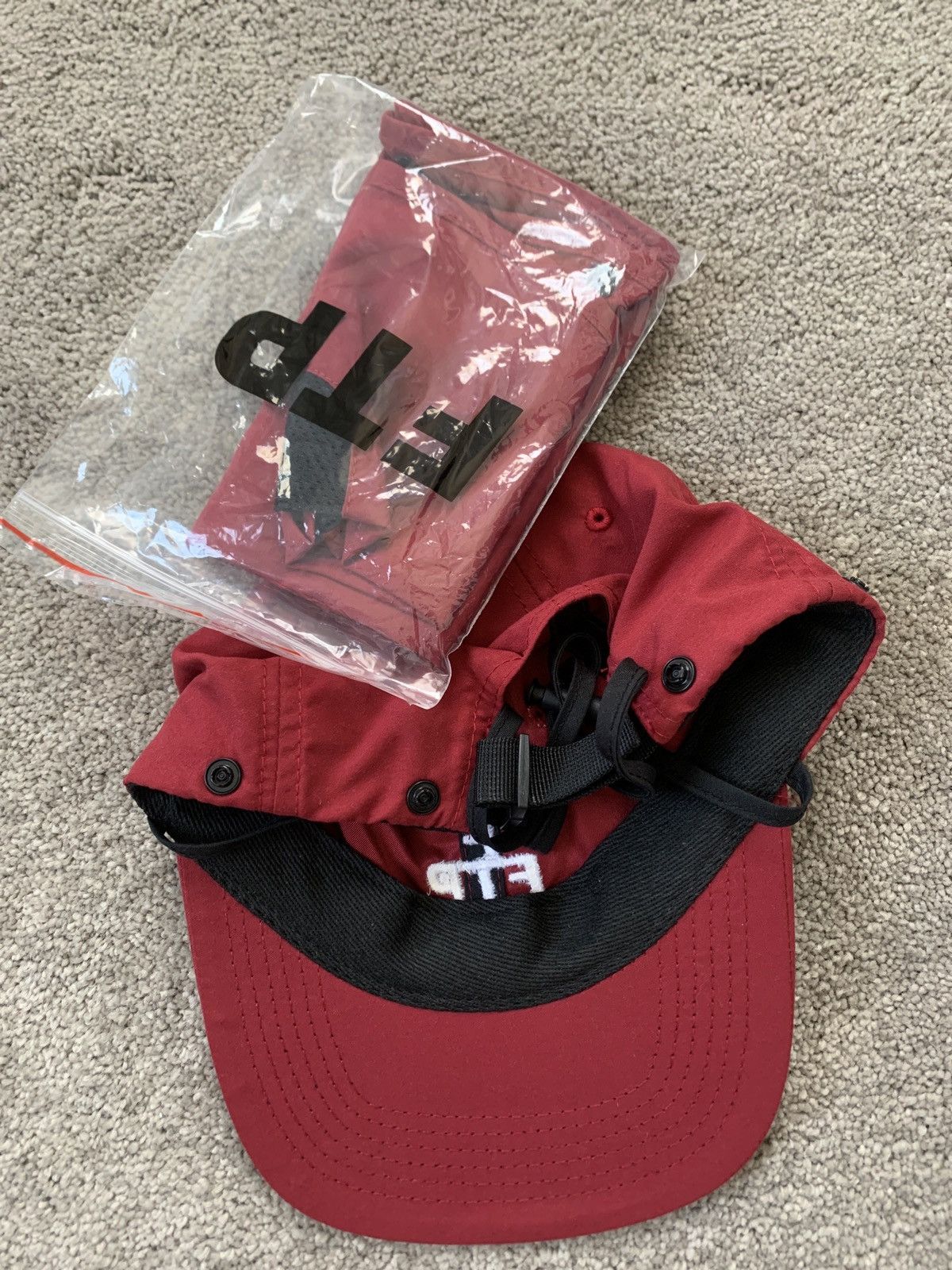 Fuck The Population FTP Facemask Cross Logo Camp Hat Cardinal Size ONE SIZE - 3 Thumbnail
