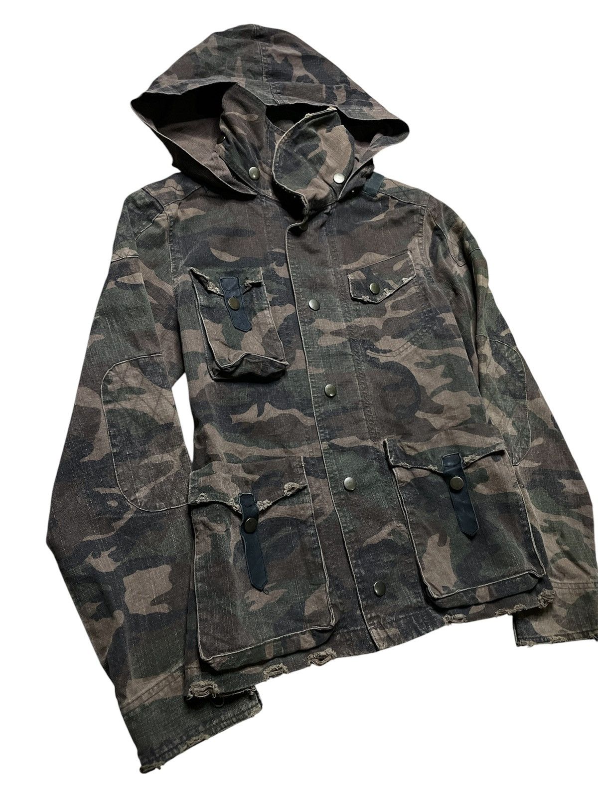 GOA 2000’s Bub Jhonny - Cyber Style Distressed Camo Bono Jacket Size US M / EU 48-50 / 2 - 5 Thumbnail
