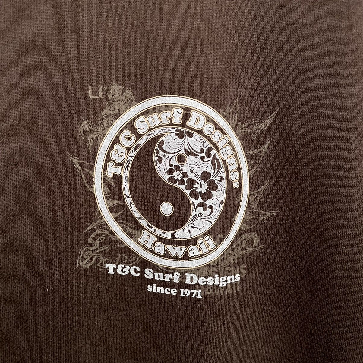 Vintage 2000s T&C Surf Ying Yang Logo Backhit Surfing T Shirt Size US M / EU 48-50 / 2 - 8 Thumbnail