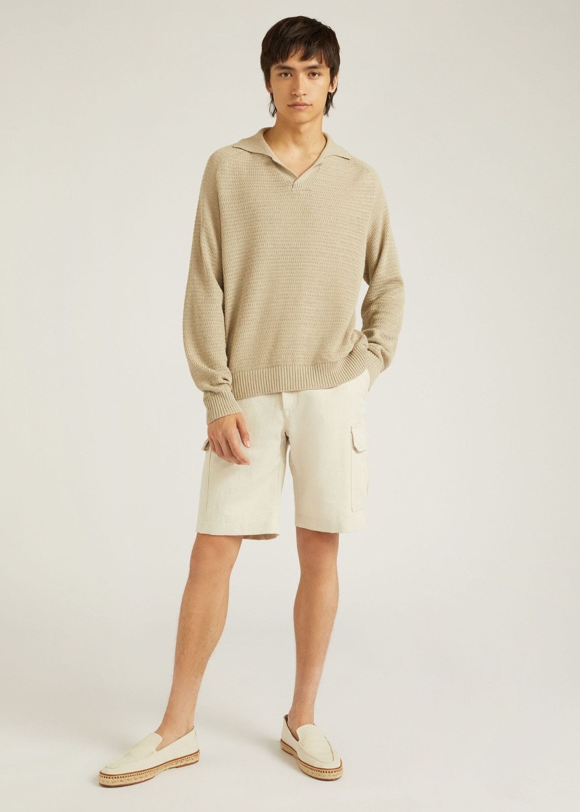 Loro Piana o1srvl11e1024 Cargo Bermuda Shorts in Off White Size US 32 / EU 48 - 2 Thumbnail