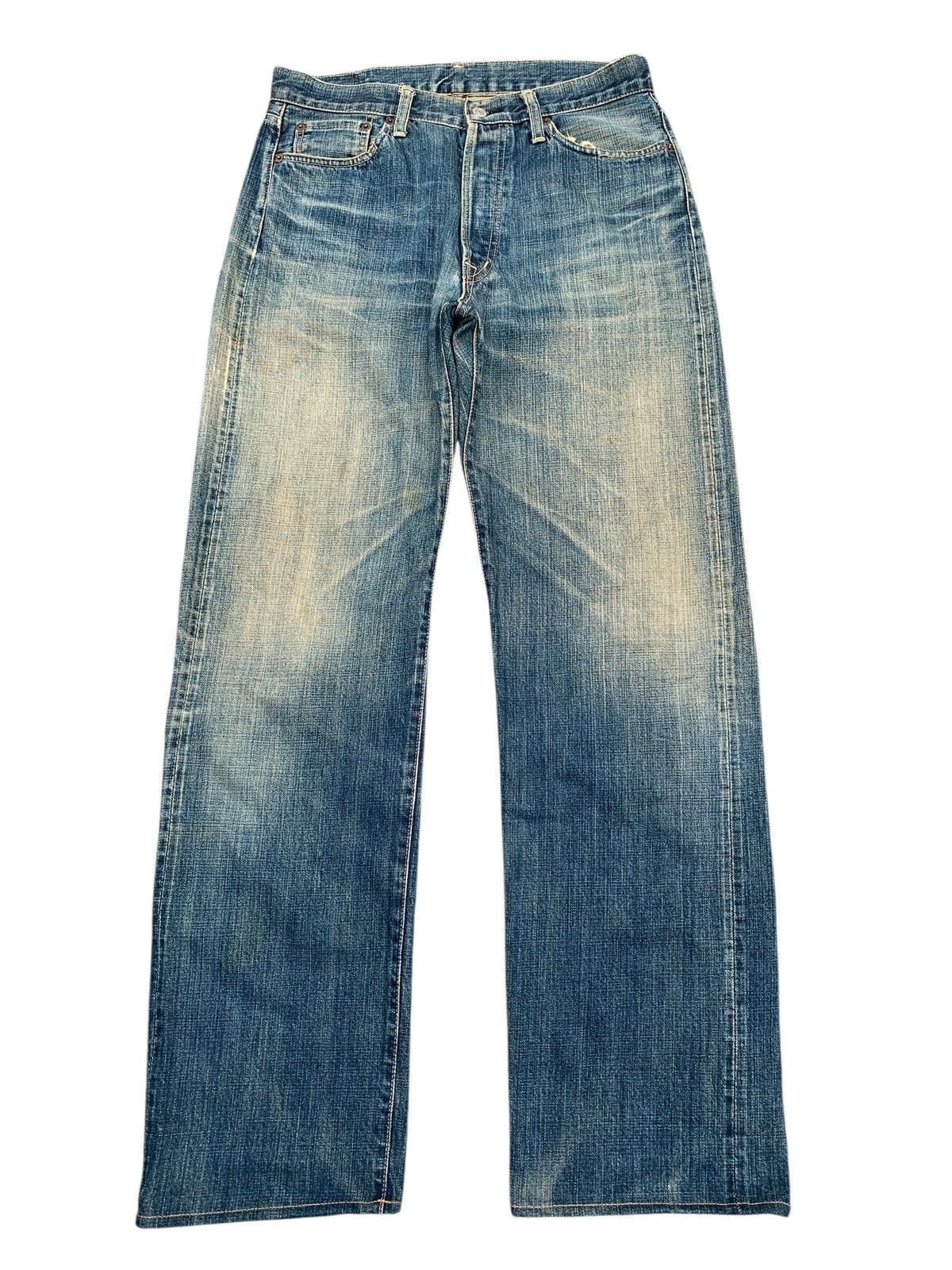 OMNIGOD SELVEDGE FADED&RUSTY JAPANESE DISTRESSED DENIM
