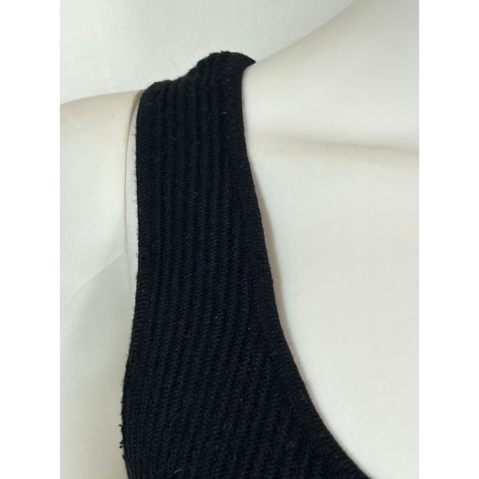 AQUA Aqua Women’s Ribbed Tank Top Black M Stretch Workout Dance A Size M / US 6-8 / IT 42-44 - 6 Thumbnail