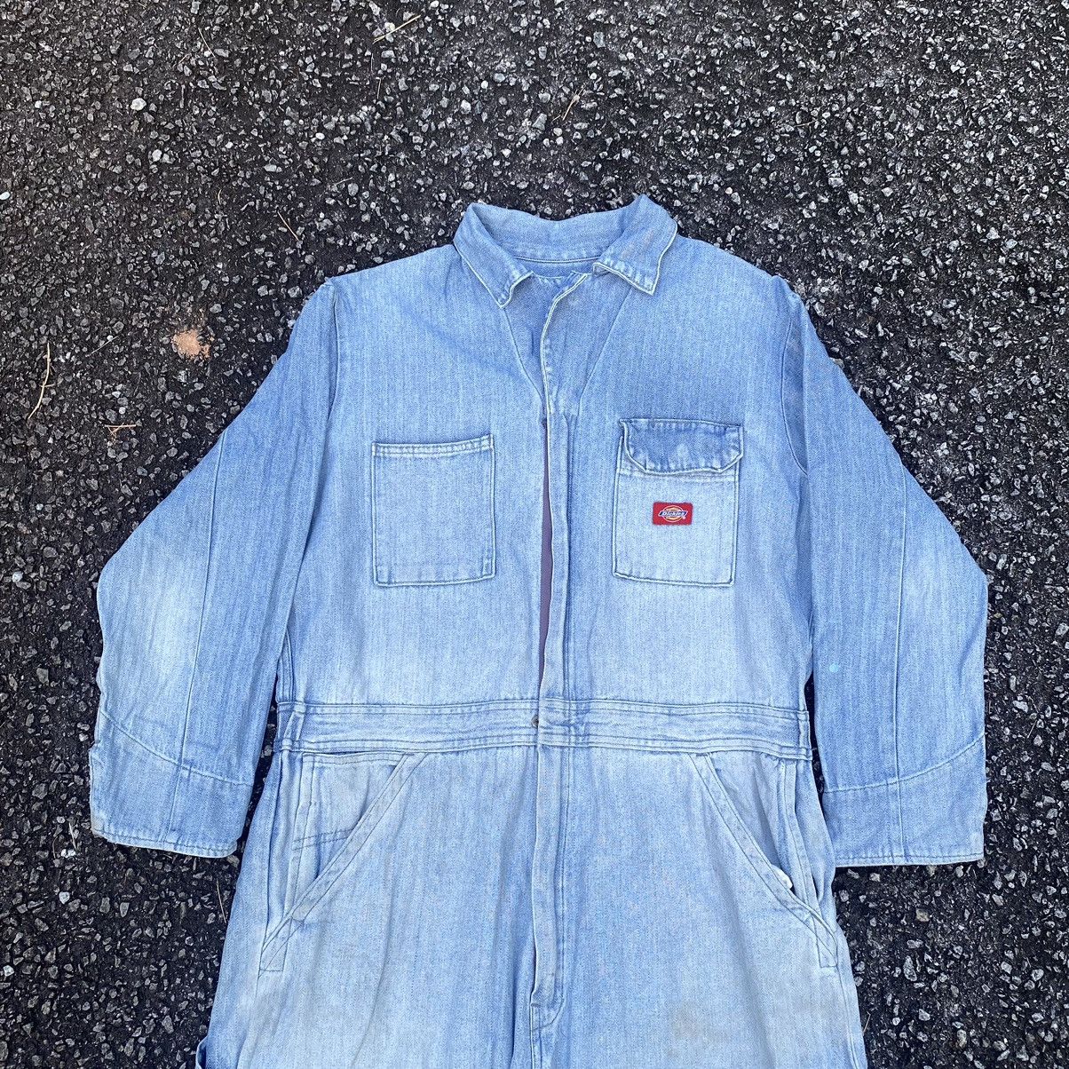Dickies × Vintage Vintage Dickies Spalter Distrressed CoverAll Denim Size US 41 - 4 Thumbnail