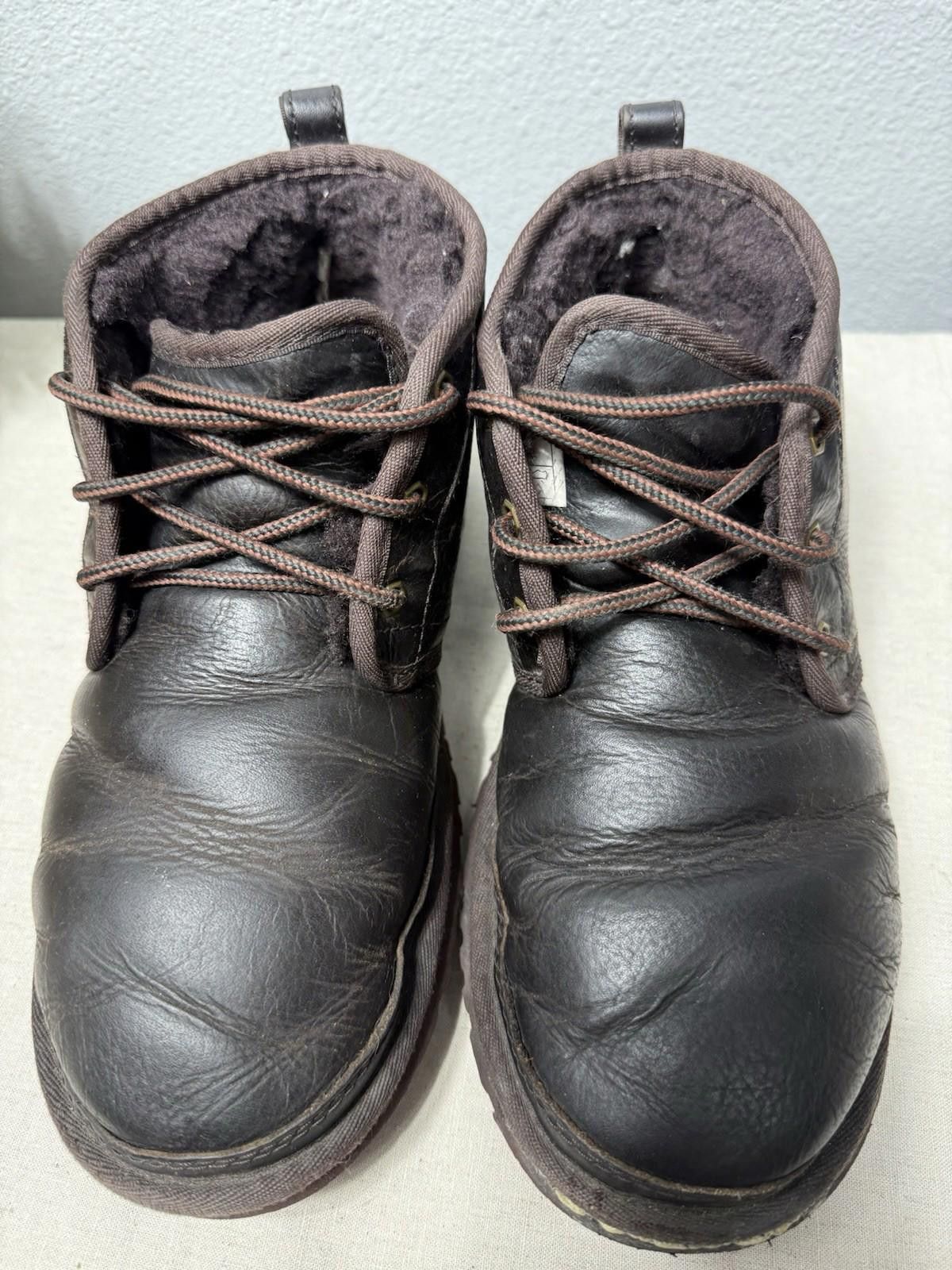 Designer UGG NEUMEL China Tea Leather Chukka Boot Waterproof men 9 Size US 9 / EU 42 - 3 Thumbnail