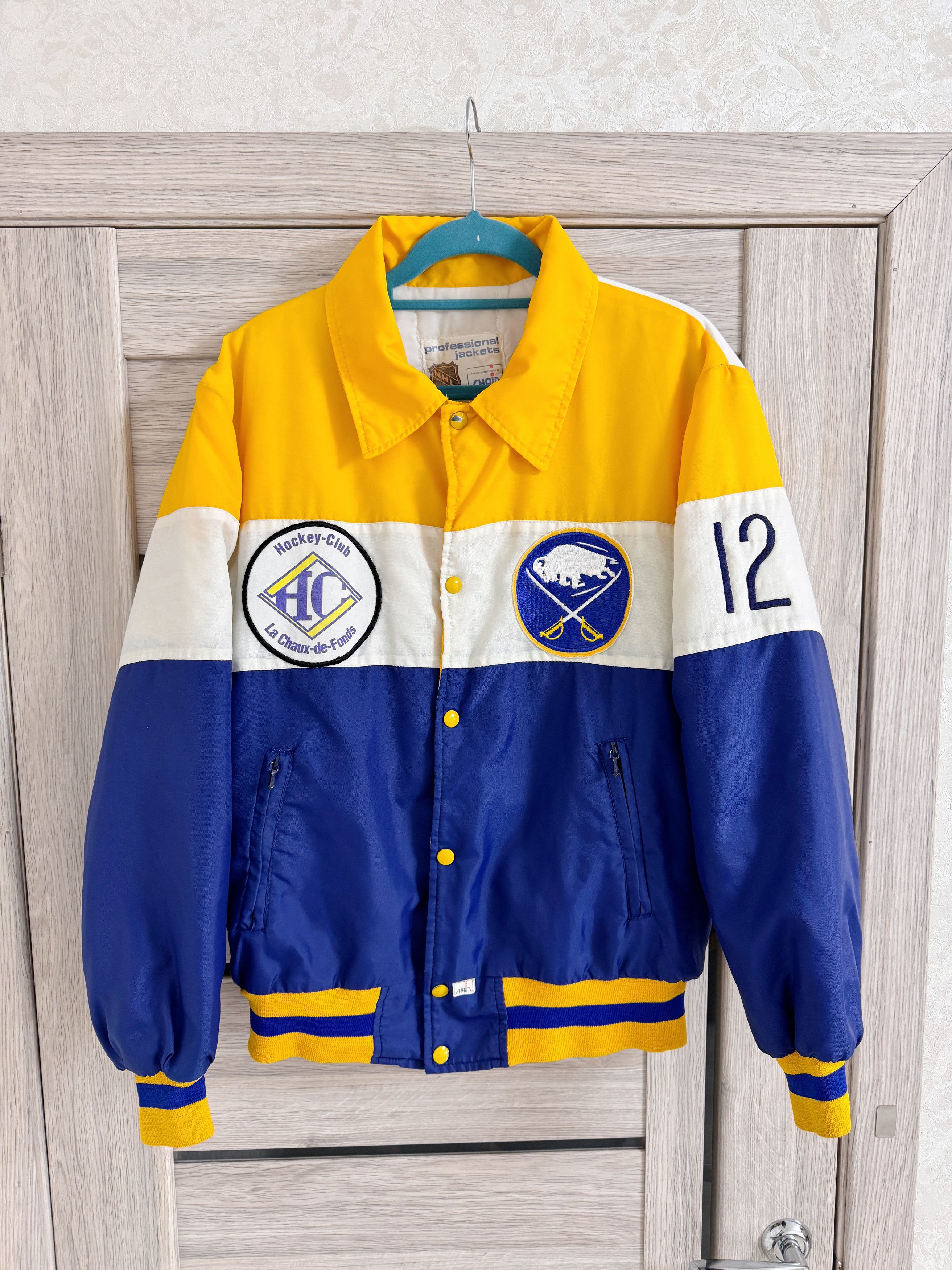 NHL × Vintage 80s Buffalo Sabres Members Jacket #12 NHL by Shain Size US L / EU 52-54 / 3 - 1 Thumbnail