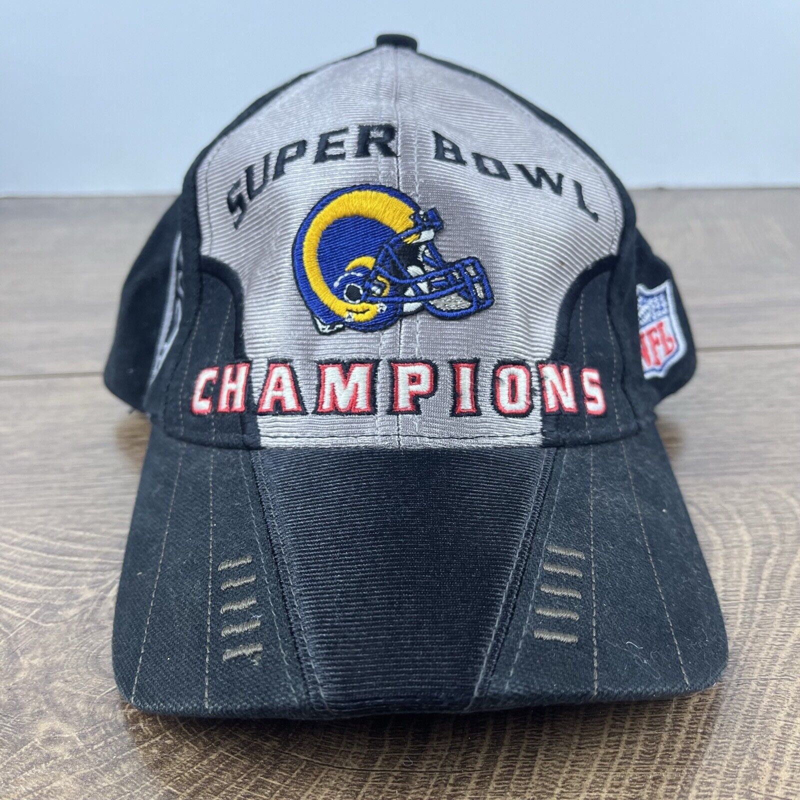 Other Vintage St. Louis Rams Hat Black Super Bowl Hat Adjustable H Size ONE SIZE - 1 Thumbnail