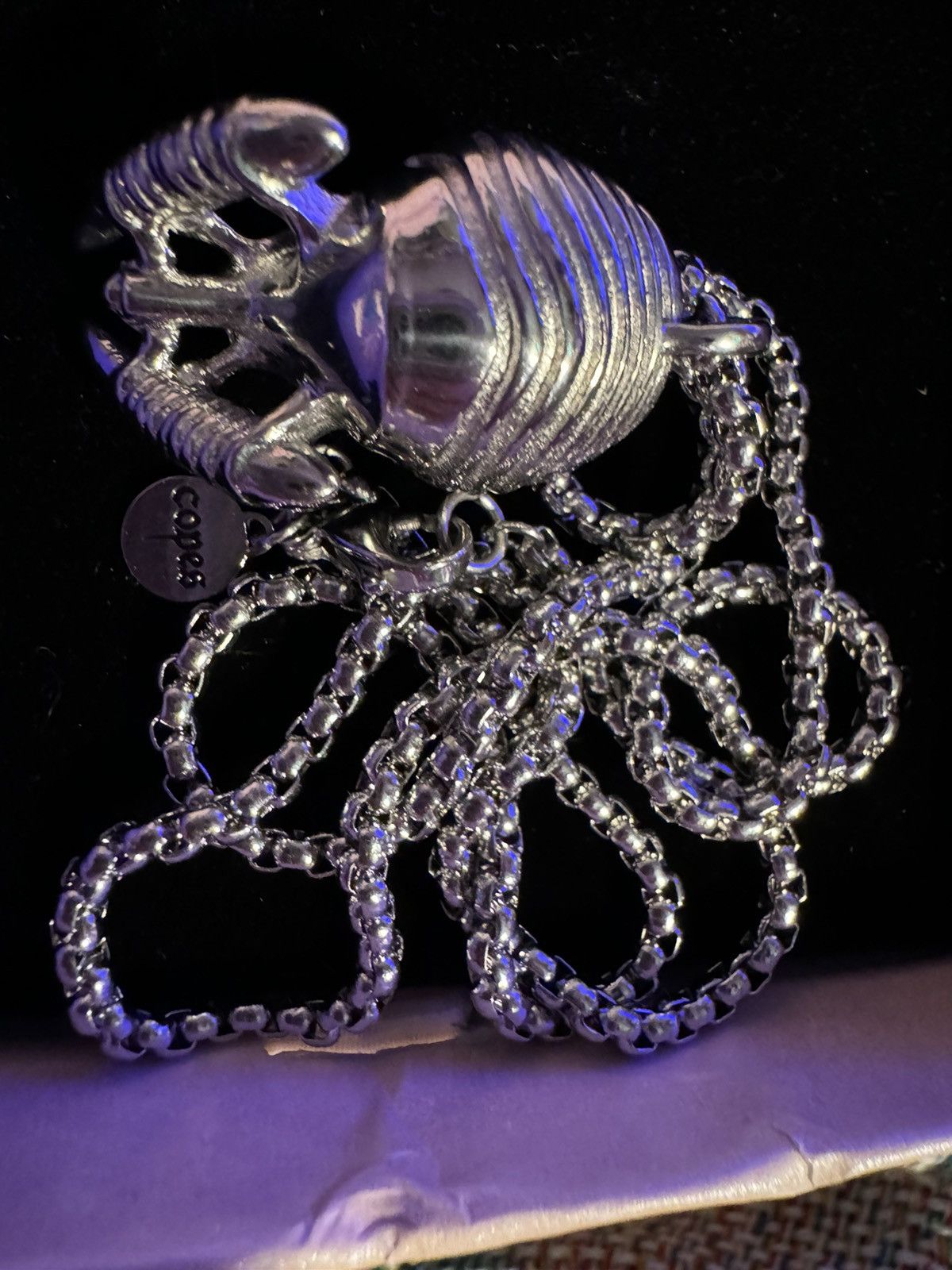 Copes copes Greytech Alien predator Necklace silver chain Size ONE SIZE - 11 Thumbnail
