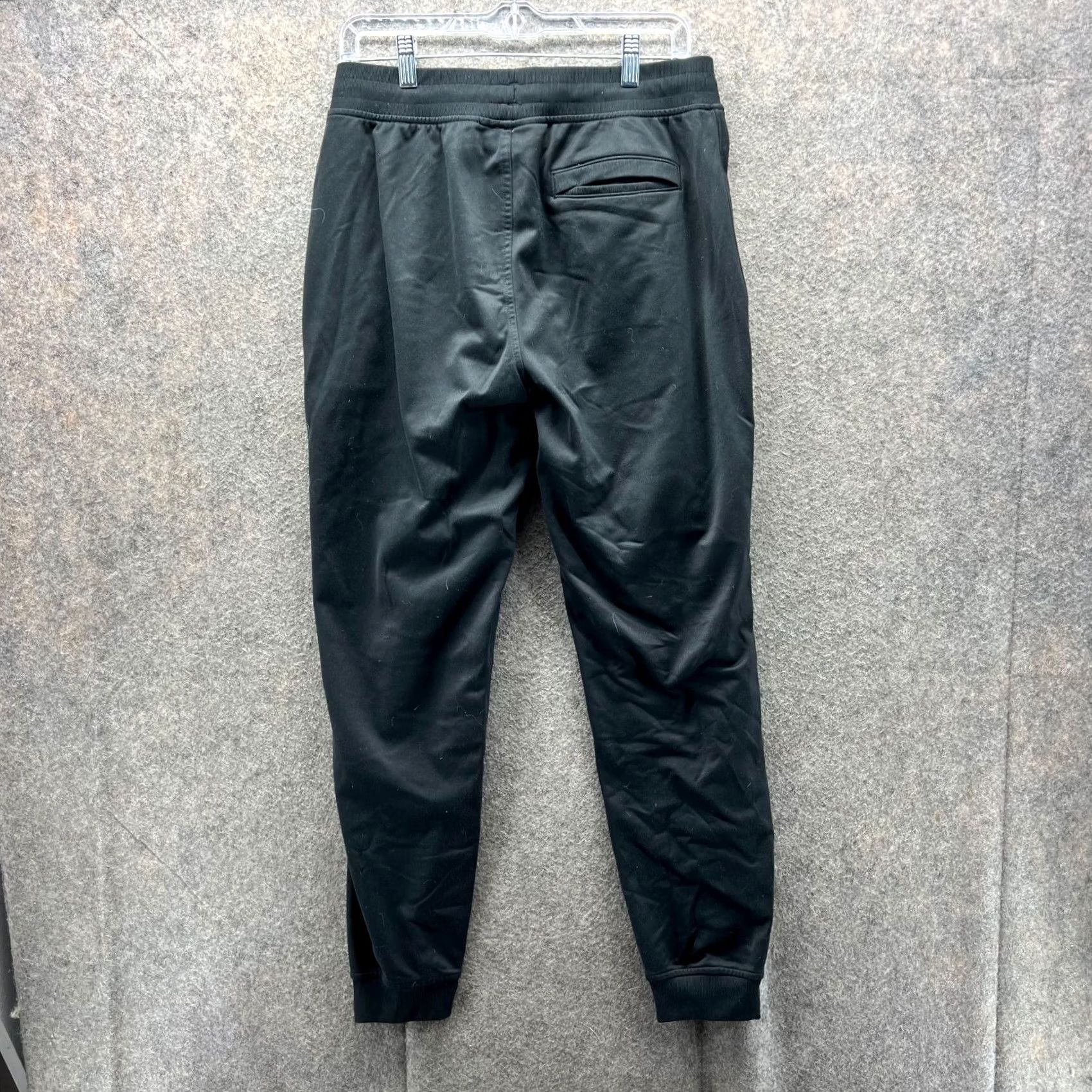 Under Armour VINTAGE under armour Jogger Pants Mens Large Black Fleece Cotton Polyester 28in Inseam Solid Pockets Training Tapered Casual Sportswear Size US 33 - 2 Thumbnail