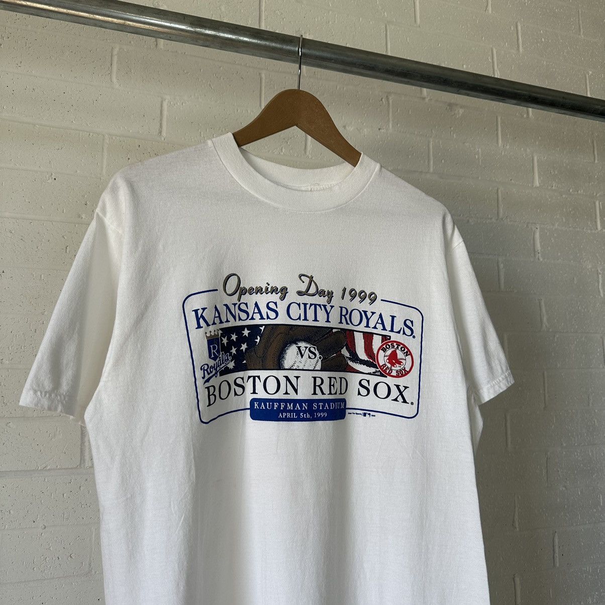 Vintage Royals vs Red Sox Opening Day 1999 T-Shirt Size US L / EU 52-54 / 3 - 4 Thumbnail