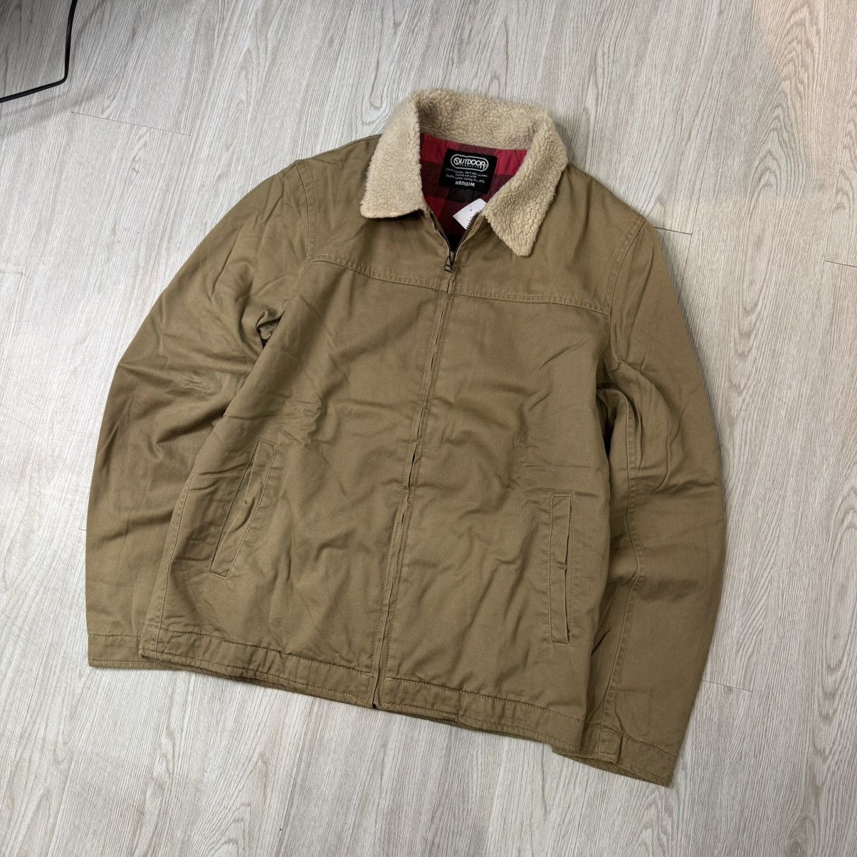 Japanese Brand Outdoor with sherpa canvas work jacket Size US M / EU 48-50 / 2 - 3 Thumbnail
