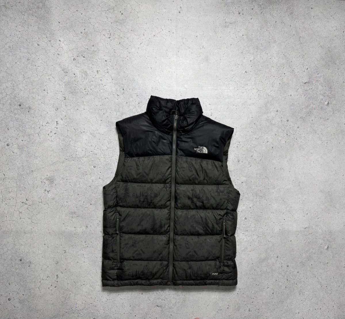 The North Face Nuptse Down Puffer Vest 700 Camo TNF Outdoor