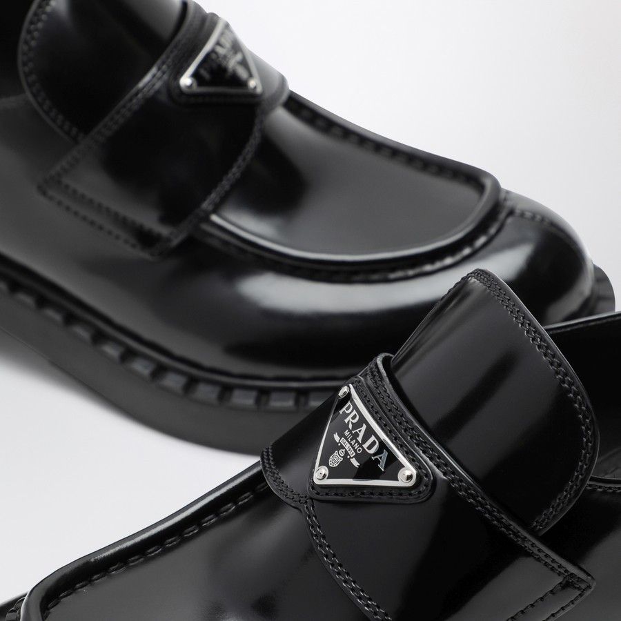 Prada o1d2blof0924 Leather Moccasin in Black Size US 9 / IT 39 - 5 Thumbnail
