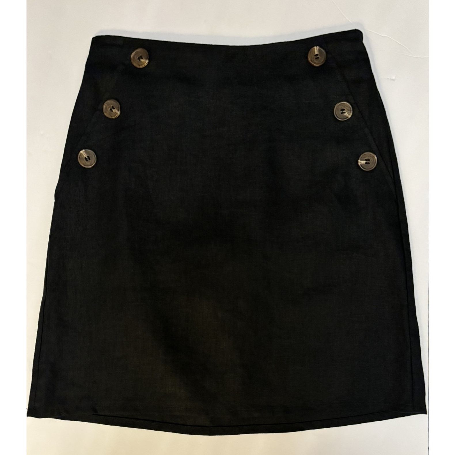 Elie Tahari NWOT Tahari Navy Blue Linen Skirt Skort XS ALine Sailor Mini Size 26" / US 2 / IT 38 - 1 Thumbnail